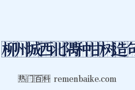 柳州城西北隅种甘树造句是什么意思的图片